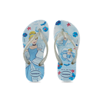 Girls Silver Printed Thong Flip-Flops