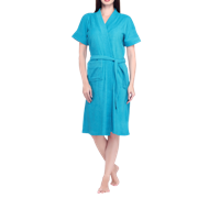 Women Turquoise Blue Bathrobe
