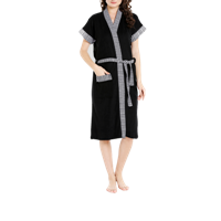 Women Black Bathrobe