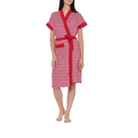 Red & White Striped Bathrobe
