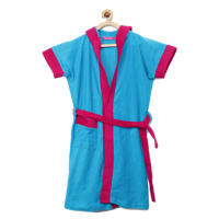 Boys Blue & Pink Hooded Bath Robe