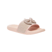 Girls Pink Embellished Open Toe Flats