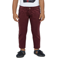 Pepe Boys Burgundy Solid Chinos