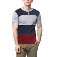 Urbano Fashion Men's Navy Blue, Grey, Maroon Henley Neck Half Sleeve Cotton T-Shirt