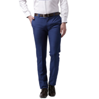 INVICTUS Men Navy Blue Solid Slim Fit Work Essential Trousers