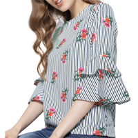 Tokyo Talkies Women White & White Striped Top