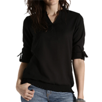 Roadster Black Crepe Top