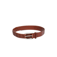 Louis Philippe Men Brown Textured Leather Belt