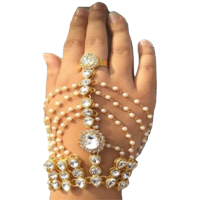 WOMENSKY  Alloy Gold-plated Ring Bracelet  (Pack of 2)