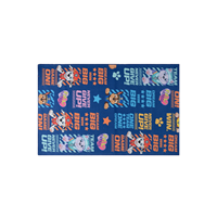 Saral Home Blue & Orange Paw Patrol Pups Printed Anti-Skid PP Dhurrie
