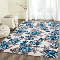 STEPHEN RUGS Handwoven Pure Woollen Thick Tuffted Carpet for Living Room & Home Size 5 x 8 feet (150X240 cm) Red MultiS