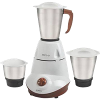 Mix-0 500 W Mixer Grinder (3 Jars, White & Brown)