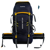 Trawoc 60 L Travel Backpack Hiking Trekking Bag Camping Rucksack With Water Proof Rain Cover / Shoe Compartment Mhk004