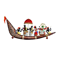 Nature Painting Designer Musician On Ship Large Wall Hanging Showpiece Figurine Rajasthani Gift Home Decor