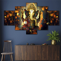 Saumic Craft Set Of 5 Wall Painting With Frame For Home Decoration