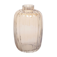 Pure Home And Living Brown Amber Glass Vase Small