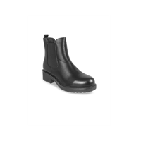 Mochi Women Black Textured Heeled Boots