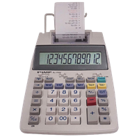 1750V 12 Digit Compact Desktop 2-Color Printing Calculator
