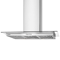 Glen 90 cm 1000 m³/hr Glass Wall Mount Kitchen Chimney