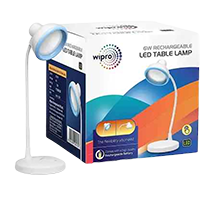Wipro 6W Re-chargeable LED Table Lamp Lantern Emergency Light