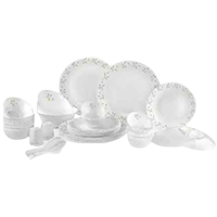 cello Pack of 37 Opalware Tropical Lagoon 37 pcs Dinner Set