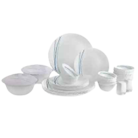 cello Pack of 31 Opalware Cello Dazzle Cool Lines 31 pcs Dinner Set