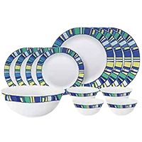 BOROSIL Pack of 21 Glass 21 N SAPPHIRE DINNER SET Dinner Set