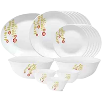 BOROSIL Pack of 21 Opalware TIARA SERIES, PEBBLES Dinner Set