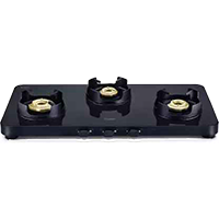 Prestige Edge Schott glass Glass Manual Gas Stove  (3 Burners)