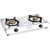 Prestige Prime Stainless Steel Manual Gas Stove  (2 Burners)