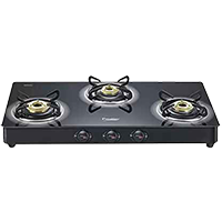Prestige Royale Plus Glass Manual Gas Stove  (3 Burners)