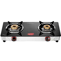 Pigeon Popular 2 Burner Glass Cooktop Glass Manual Gas Stove  (2 Burners)