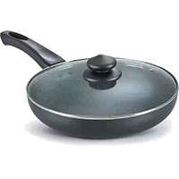 Prestige Omega Deluxe Granite Fry Pan 24 cm diameter with Lid 1.7 L capacity