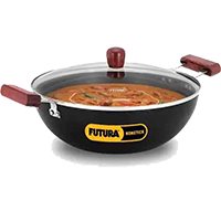 Hawkins Non Stick Deep Kadhai, Deep-Fry Pan with Glass Lid (INK50G)