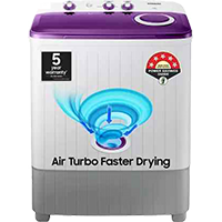 SAMSUNG 6.5 kg 5 star,Air Turbo Drying, Semi Automatic Top Load Washing Machine