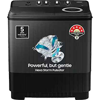 SAMSUNG 9.5 kg 5 star,Air Turbo Drying, Semi Automatic Top Load Washing Machine 
