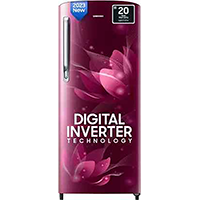 SAMSUNG 183 L Direct Cool Single Door 3 Star Refrigerator with Digital Inverter  (Saffron Red, RR20C1723R8/HL)