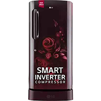 LG 205 L Direct Cool Single Door 5 Star Refrigerator (Scarlet Euphoria, GL-D221ASEZ)