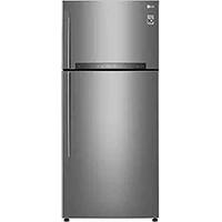 LG 516 L Frost Free Double Door 3 Star Refrigerator (Platinum Silver III, GN-H602HLHQ)