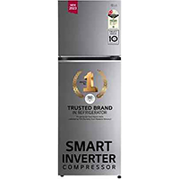 LG 343 L Frost Free Double Door 2 Star Refrigerator (Dazzle Steel, GL-N382SDSY)