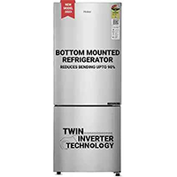 Haier 237 L Frost Free Double Door 3 Star Refrigerator  (Moon Silver, HEB-243GS-P)