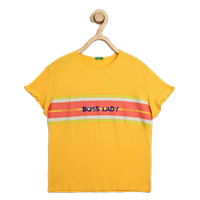 Girls Striped Polycotton T Shirt