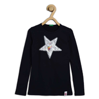 Girls Embellished Pure Cotton T Shirt