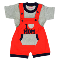 Dungaree For Baby Boys & Baby Girls Graphic Print Cotton Blend